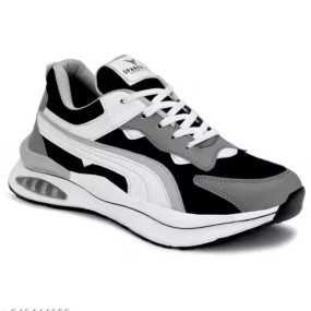 Trendy Black and White casual sneakers Canvas walking Shoes For Men