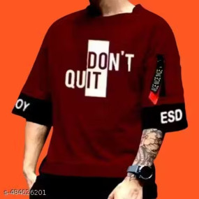 Lattest Comfortable Cotton Blend Round Neck Mens Regular Fit Printed Tshirt