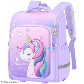 School Backpack for Girls, Unicorn Cartoon School Backpack Large Capacity Girls Backpack for School, Travel, Camping, Burden-relief School Backpack for Kids 6-12 Years Old