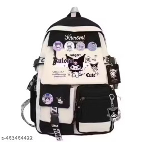 Kuromi Backpack School Girls 6-12 Years Kawaii Print School Backpack Gift for Teens