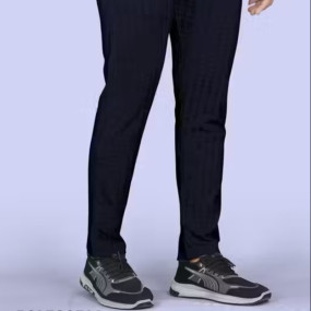 MENS CHEX SELF DESIGN TROUSERS