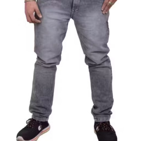 Comfortable Party/Casual Wear Full Length Cotton Jeans For Men Fashion(Grey Knitts)
