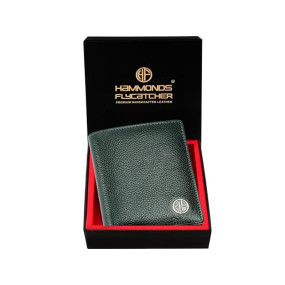 HAMMONDS FLYCATCHER Wallet for Men Leather Original, Mens Wallet, Leather Wallets for Men Stylish, Bi-Fold Wallets for Man, 3 Card Slots, 2 ID Slots, Coin Pocket, Gift for Mens - Green