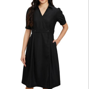 Women's 'Desk-to-Dinner' Fit & Flare Wrap Dress (Midi Length | Stylish)