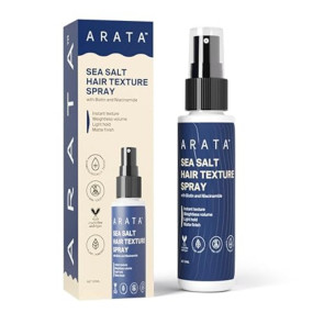 Arata Sea Salt Hair Texture Spray - 50ml | With Niacinamide & Biotin | For Instant Volume, Texture & Beachy Waves | Matte Finish | No-Alcohol Formula For Men & Women | Made For All Indian Hair Types