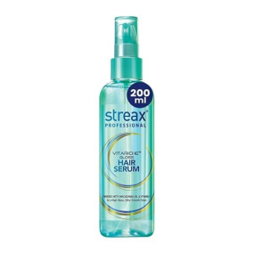 Streax Professional Vitariche Gloss Hair Serum, 200ml|for Dry Frizzy Hair|for Women|Enhance Shine and Smoothness, Anti Frizz |With Vitamin E & Macadamia Oil| For Curly Hair, Straight Hair, Wavy Hair