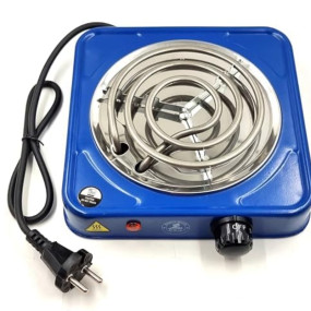 Charcoal Burner Hot Plate – 500W Electric Coal Heater | Multipurpose Instant Heating Stove for Hookah, Shisha, Incense, Bakhoor, Dhoop Cones, Coffee, Tea & Kitchen Use (Blue)
