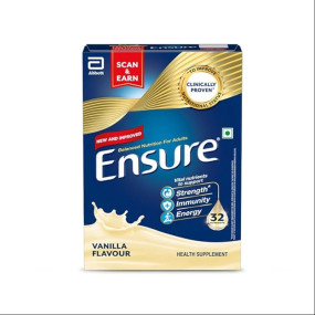 Ensure No 1 Nutritional Supplement Drink in the world 32 nutrients High Protein,Calcium,Vit D, Vanilla 400g/375g, Wt may vary