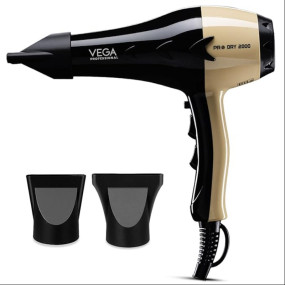 VEGA PROFESSIONAL Pro Dry 1800-2000W Hair Dryer for Woman & Man | Blow Dryer for Women Cool Shot Button & Combination of 4 Heat & 2 Speed Settings, Gold, (VPVHD-04)