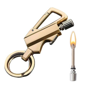 Bluetail Permanent Match Flint Metal Matchstick Fire Starter – Waterproof, Windproof, Refillable with Bottle Opener & Keyring for Camping, Survival, Hiking (Random Color, Pack of 1)