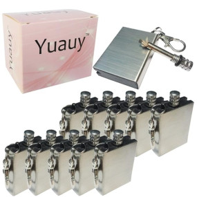 Yuauy 10 Pcs Hiking Emergency Survival Camping Fire Starter Flint Metal Match Lighter