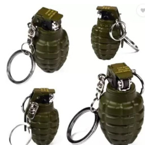 Niyanta Flame Refillable PUBG Military Grenade Shaped Lighter with Key Ring - Pocket Lighter Pocket Lighter (Army Green) Pocket Lighter(Army Green).
