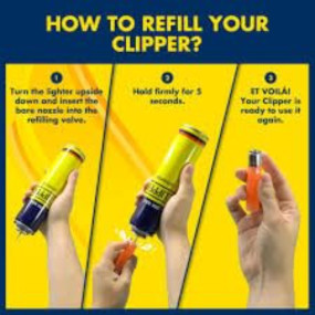 Clipper Universal Gas Lighter Refill Can, 550 ml 1 Piece Butane Fuel Refill for All Lighters