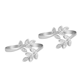 ZAVYA 925 Sterling Silver Rhodium Plated Toe-ring |Gift for Women and Girls | With Certificate of Authencity and 925 Hallmark