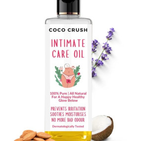 COCO CRUSH 100% Natural Intimate Care Oil for Women & Men with Tea Tree Oil | pH Balanced Hygiene Oil | Prevents Itching, Irritation & Bad Odor (200ml)