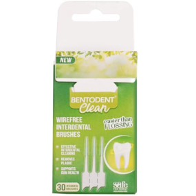 Bentodent Biodegradable Wirefree Interdental Brushes Sticks Pack of 30 -Eco-Friendly Oral Care Solution for Gentle and Effective Teeth Cleaning,Brushes for Optimal Oral Hygiene and Fresh Breath