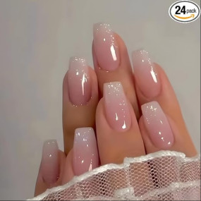 SOUL STRUCK Press On Nails | Soft Serenity |Reusable Nail Extension | Artificial False Nails Set | 24 Pcs Nails | Easy To Use | For Women