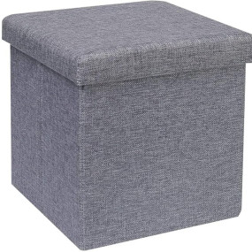 Lazer Folding Organizer Storage Bench Footrest Stool Coffee Table Cube, Folding Sitting Stool with Wardrobe Organiser Storage for Living Room Study Bedroom Clothes Books and Toys Storage Stool