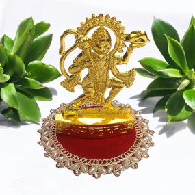 HEMDEV Decorative Puja Aasan Set, 4 Pearl-Trimmed Thalis in Red, Orange, Yellow and Pink, 4X4 Inch, Puja Altar Cloth for God Temple (Red)