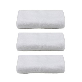 Pro Linen 100% Cotton Bath Mat 800 GSM | Standard 75x50 | Hotel Frame | White | Pack of 3