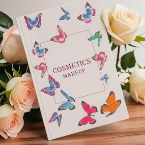 SKINPLUS All-in-One Makeup Book, 4-Layer Foldable Palette, Multi Shades, Contour, Blush, Highlight, Eyeshadow with Lipstick (Butterfly)