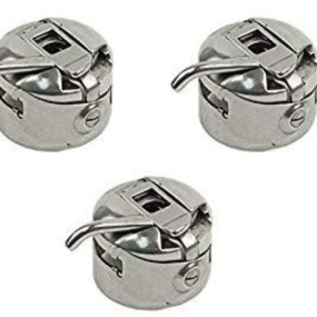 Zenith Original Bobbin Case (Set of 3) Compatible with Singer, Usha, Brother & All Front-Loading Automatic Sewing Machines | Durable Steel Bobbin Holder for Sewing Machine, Bobbins & Accessories