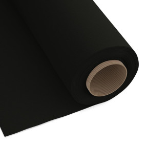 Encasa XO Fabric by The Metre - Mercerised Dyed Cotton Canvas 100x160 cm Width, Jet Black