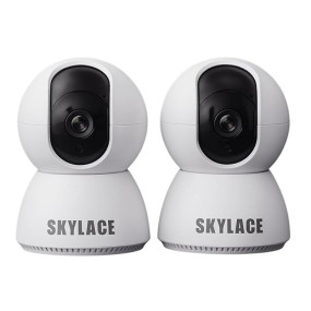 SKYLACE WiFi Camera Combo Pack (Set of 2) – 1080P HD, Night Vision, Motion Detection, 360° View, Two-Way Audio, Indoor CCTV Security Camera for Home & Office