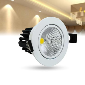 D'Mak Moveble LED COB Light | Recessed LED Ceiling Light for Indoor Lighting | Warm White Color | Aluminium Body (1, 12 Watt)
