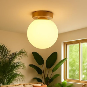 SINOMAN Metal Ceiling Lights Lamp for Living Room/Bedroom/Muesum/Kitchen/Reastaurant/Bars/Temple/Home Decoration(CL Doom White, Without Bulb)