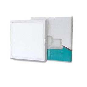 D’Mak 30 Watt White LED Panel Ceiling Light, Aluminium Metal Powder Coated, Surface Mounted LED Light with Driver, Square, Modern Lights for Living Room, Bedroom and Hall (Pack of 1)