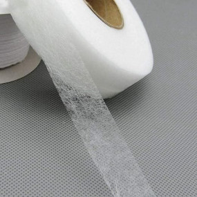 SANWALSA Fabric Fusing Tape Double Sided Adhesive Sewing Hem Tape Iron on Tape (White) - 100 Yards - Pack of 1 | ?5 x 5 x 2 cm